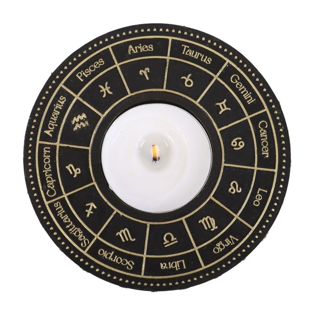 Astrology Wheel Tealight Candle Holder