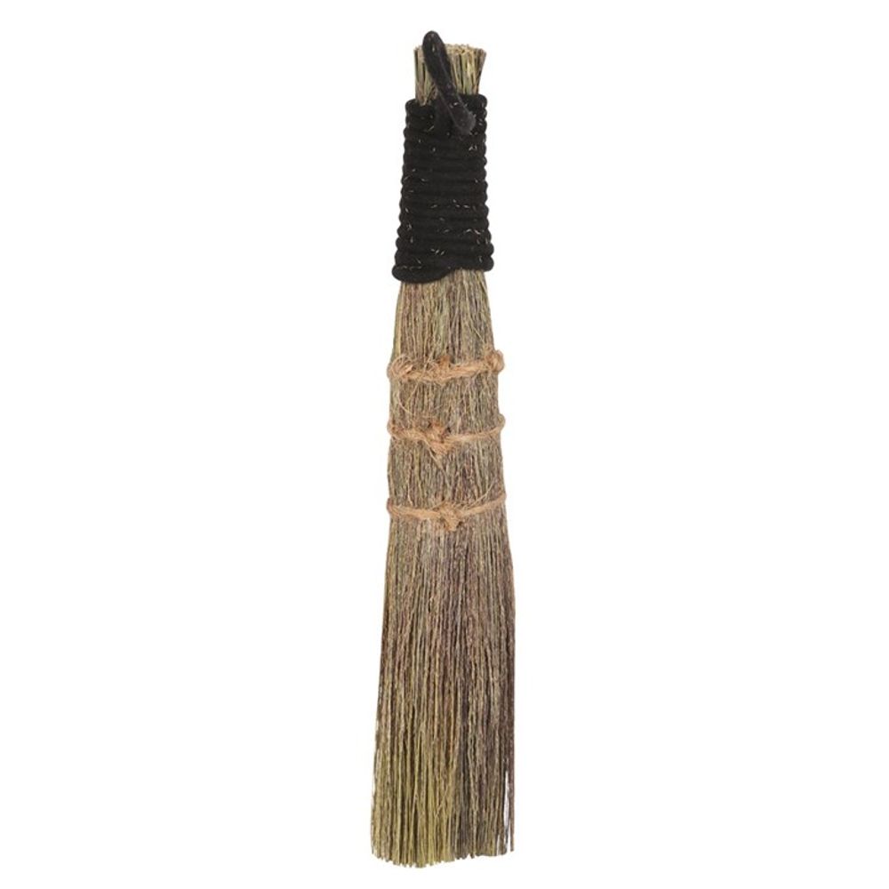20cm Broom with Hamsa Hand Charm Ornament