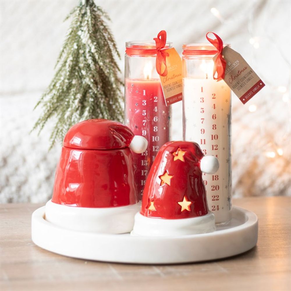 Red Vanilla Advent Tube Candle