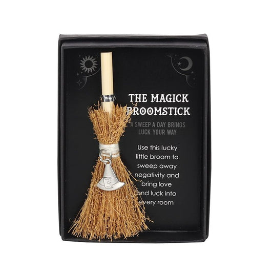 Witch Hat Mini Magick Broomstick Ornament