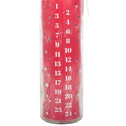 Red Vanilla Advent Tube Candle